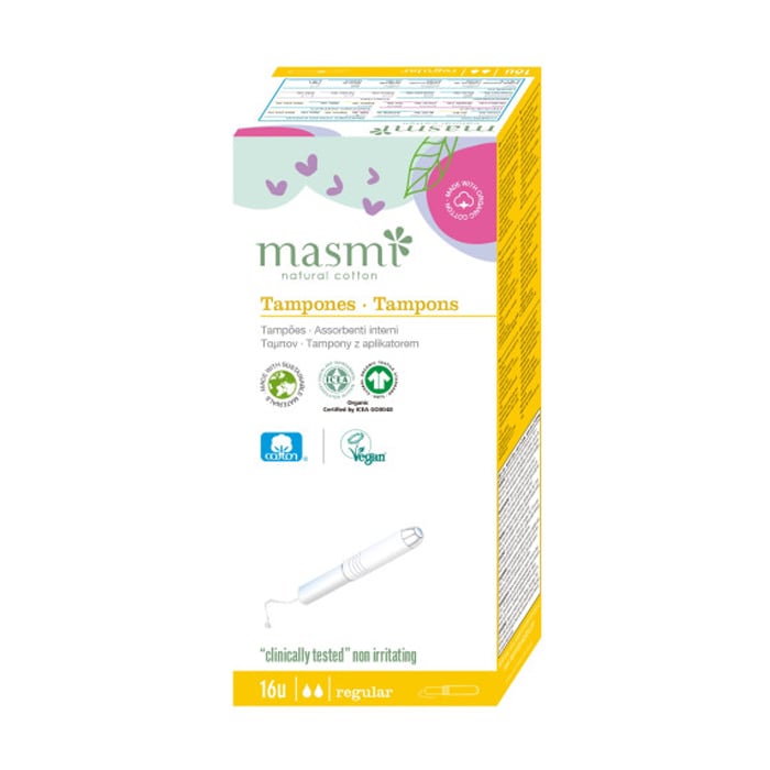 Тампони органічні Masmi Regular з аплікатором, 16 шт